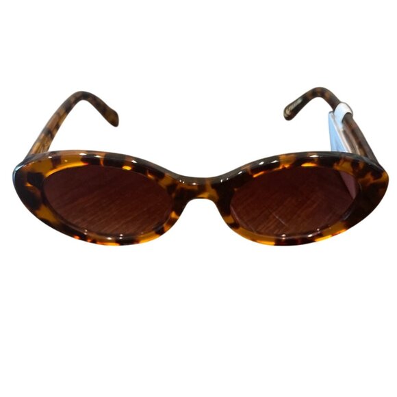 NWT Madewell Women's Russell Oval Sunglasses Afterglow Red Tort NL598 - Picture 1 of 8